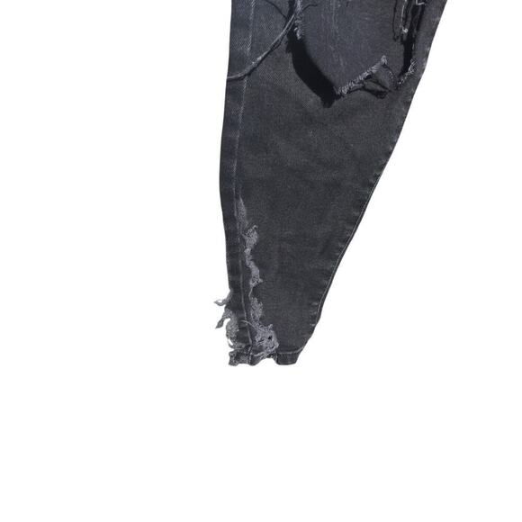 We The Free Womens Distressed Skinny Jeans Size 27 Black Emo Boho Thrashed Punk - Picture 12 of 13